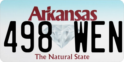 AR license plate 498WEN