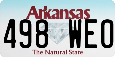 AR license plate 498WEO