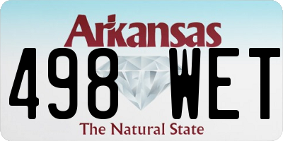 AR license plate 498WET