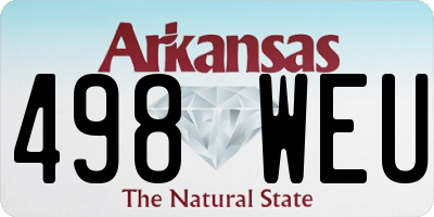 AR license plate 498WEU