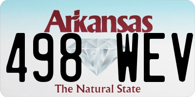 AR license plate 498WEV