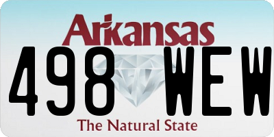 AR license plate 498WEW