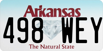 AR license plate 498WEY