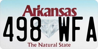 AR license plate 498WFA