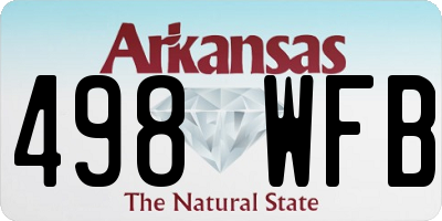 AR license plate 498WFB