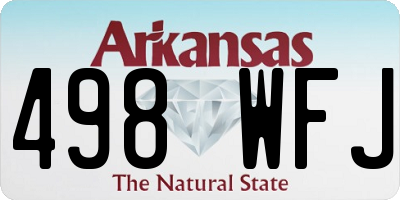 AR license plate 498WFJ