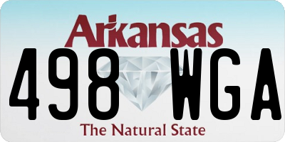 AR license plate 498WGA
