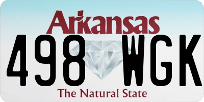 AR license plate 498WGK