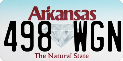 AR license plate 498WGN