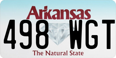 AR license plate 498WGT