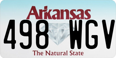 AR license plate 498WGV