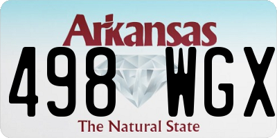 AR license plate 498WGX