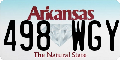 AR license plate 498WGY