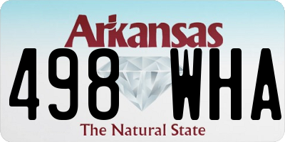 AR license plate 498WHA