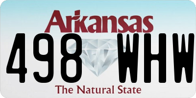 AR license plate 498WHW