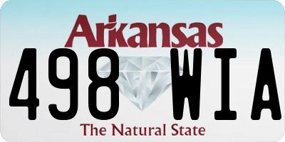 AR license plate 498WIA