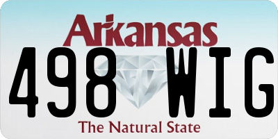 AR license plate 498WIG