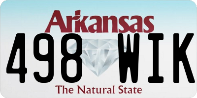 AR license plate 498WIK