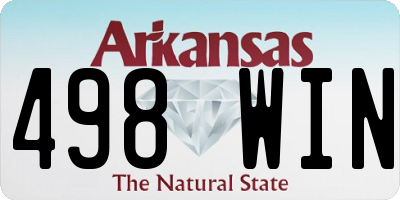 AR license plate 498WIN