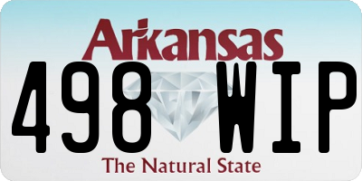 AR license plate 498WIP