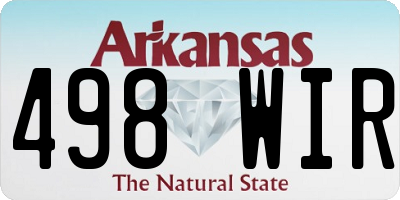 AR license plate 498WIR