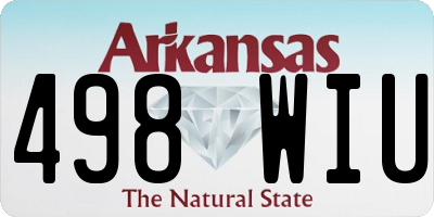 AR license plate 498WIU