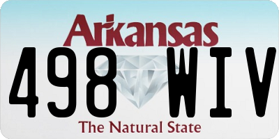 AR license plate 498WIV