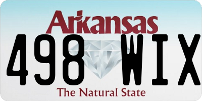 AR license plate 498WIX