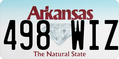 AR license plate 498WIZ