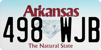 AR license plate 498WJB