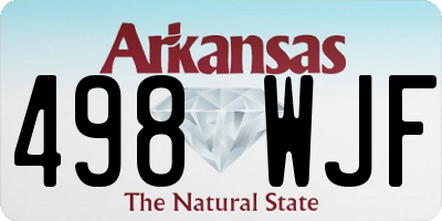 AR license plate 498WJF