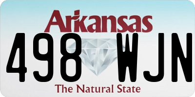 AR license plate 498WJN