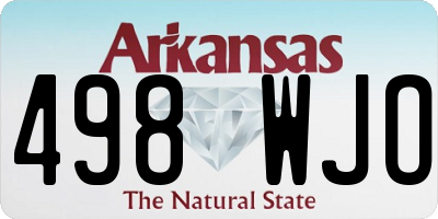 AR license plate 498WJO