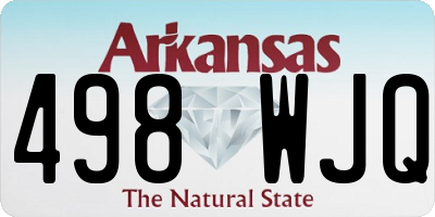 AR license plate 498WJQ
