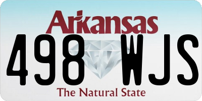 AR license plate 498WJS