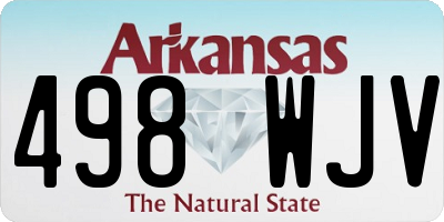 AR license plate 498WJV