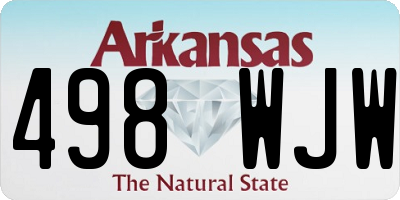 AR license plate 498WJW
