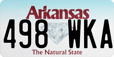 AR license plate 498WKA