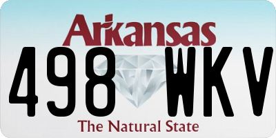 AR license plate 498WKV