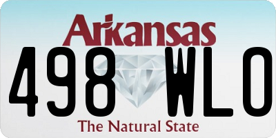 AR license plate 498WLO