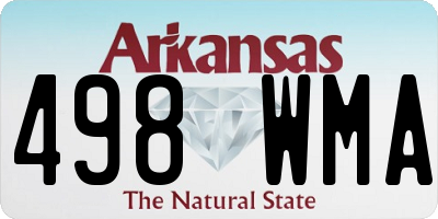 AR license plate 498WMA