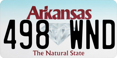 AR license plate 498WND