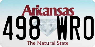 AR license plate 498WRO