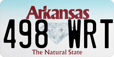 AR license plate 498WRT