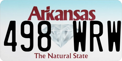 AR license plate 498WRW