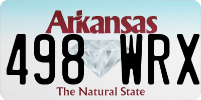 AR license plate 498WRX