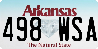 AR license plate 498WSA