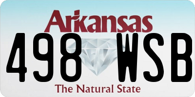AR license plate 498WSB