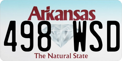 AR license plate 498WSD