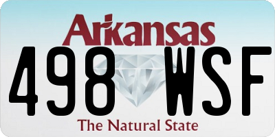 AR license plate 498WSF
